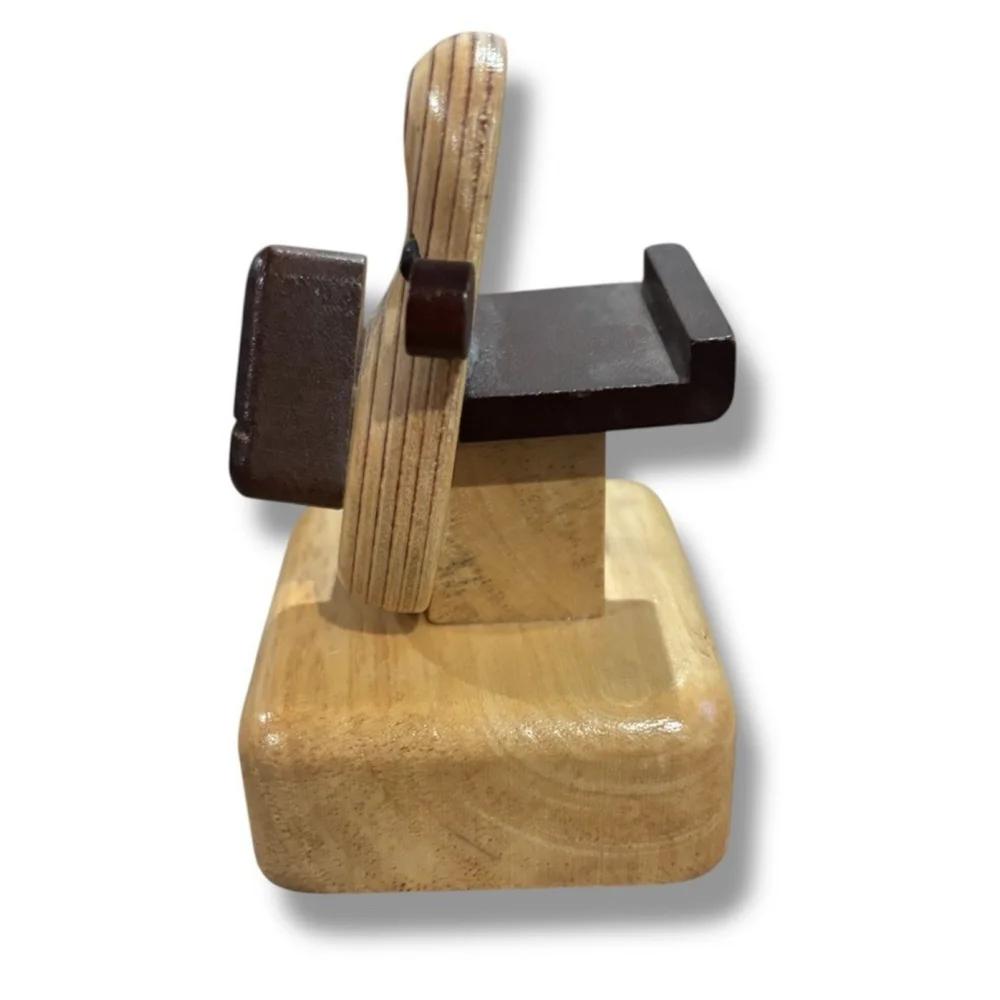 Handmade Wooden Monkey 3D Eyeglass Holder, Eyeglass Stand, Two Tone Monkey